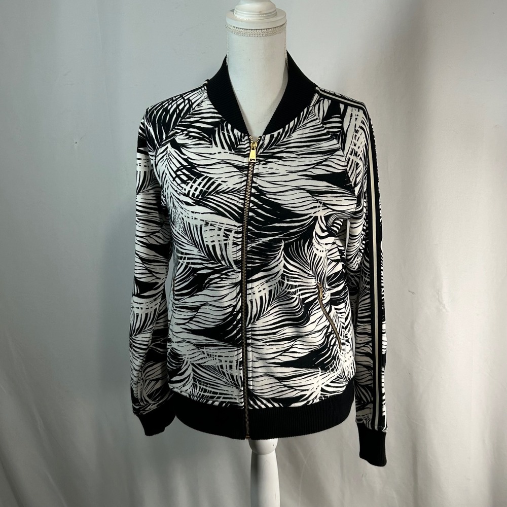 RALPH LAUREN PS‎ Palm Leaf Print Track Jacket Zip Up Athletic Casual Women